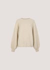Bow Back Soft Jumper, Stone, large