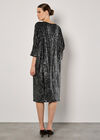 Sequin Cocoon Midi Dress, Dark Grey - Charcoal, large
