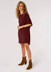 Soft Touch Batwing Mini Dress , Burgundy, large