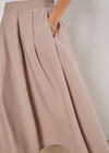 Pleated A-Line Midi Skirt, Stone, large