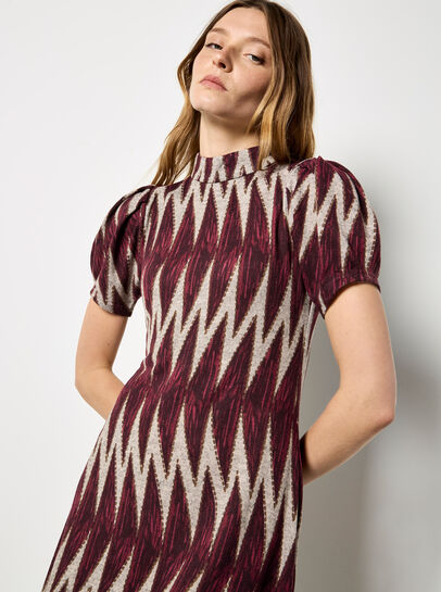 Chevron Knit Mini Dress