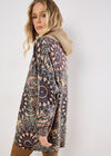 Mandala Hooded Tunic Jumper, Teal, large
