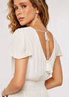 Dobby Flowy Maxi Dress, White, large