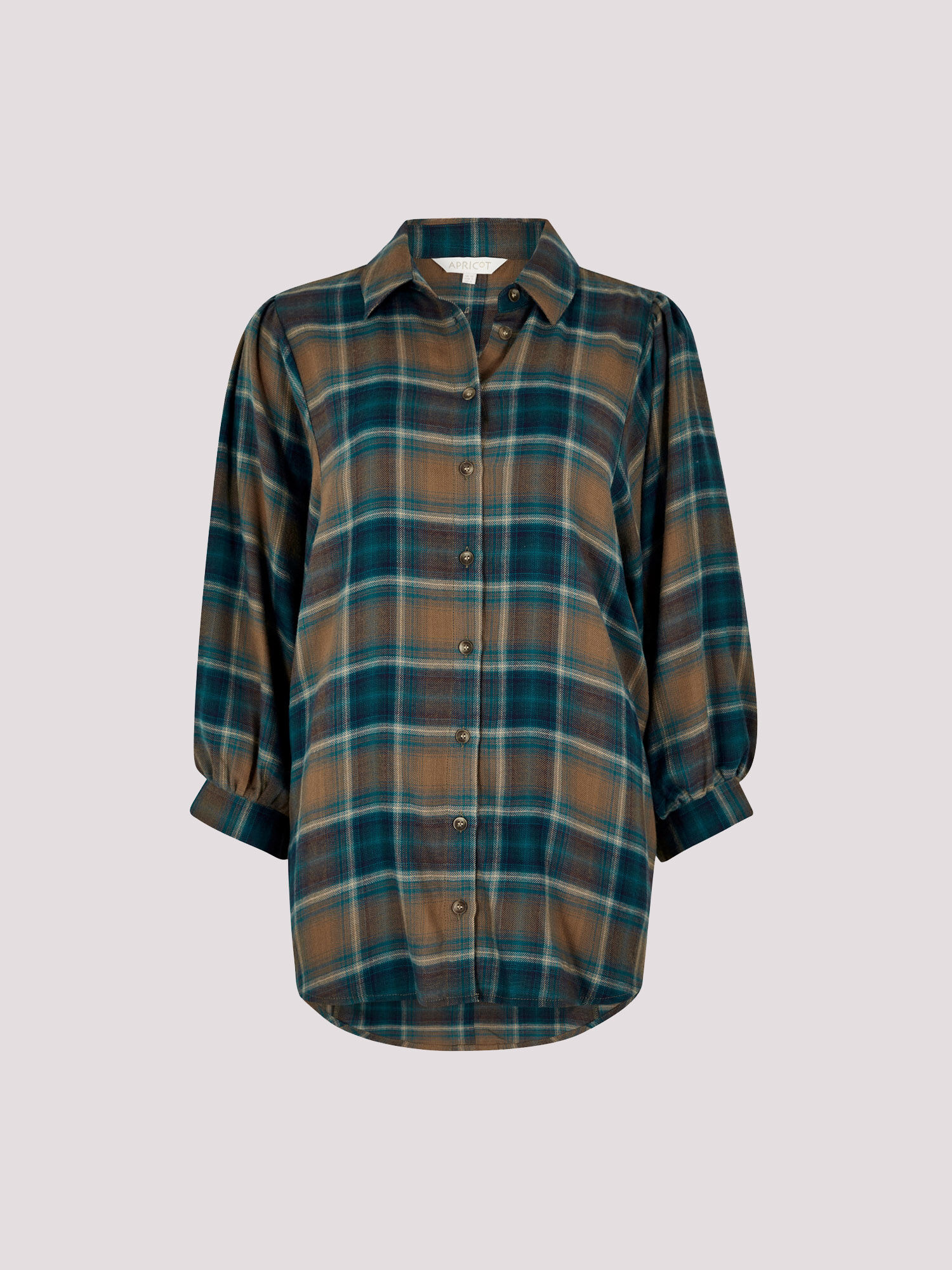 PWA 「PLAID BALOON SHIRT」 Soft Touch Balloon Sleeve Check Shirt | Apricot Clothing