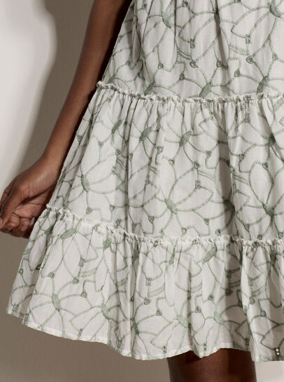 Cotton Floral Embroidered Cami Mini Dress