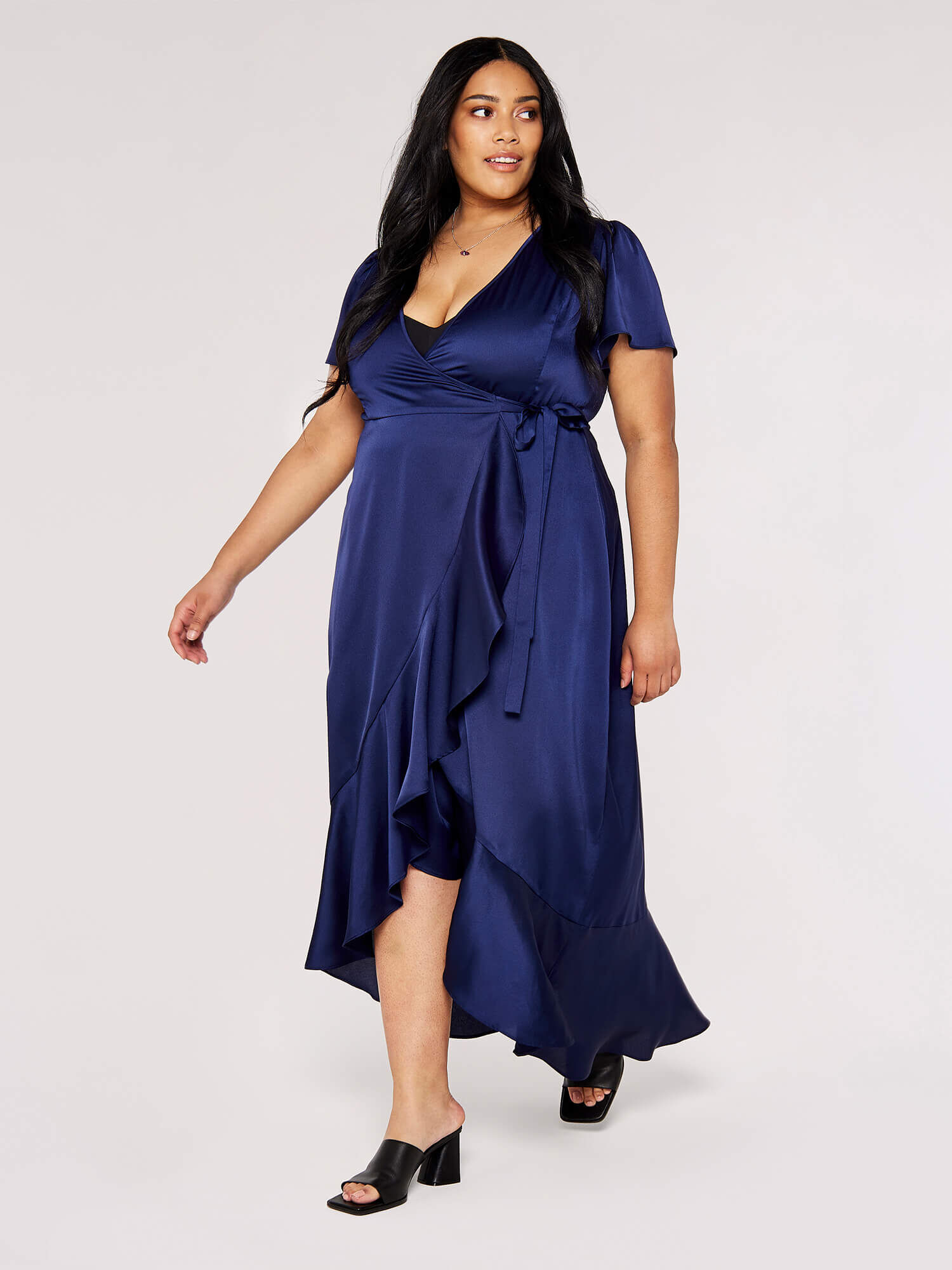 Navy discount dress curve