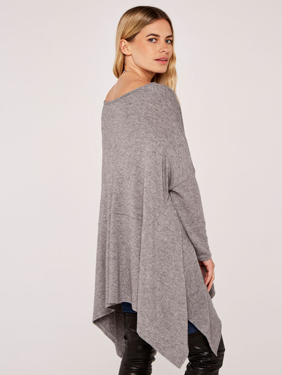 Extreme Hankyhem Long Sleeve Top, Grey, large