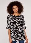 Zebra Top, Grey, large