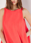 Shimmer Slub Shark Hem Top, Red, large
