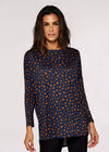Navy Textured Dot Top, Navy, large