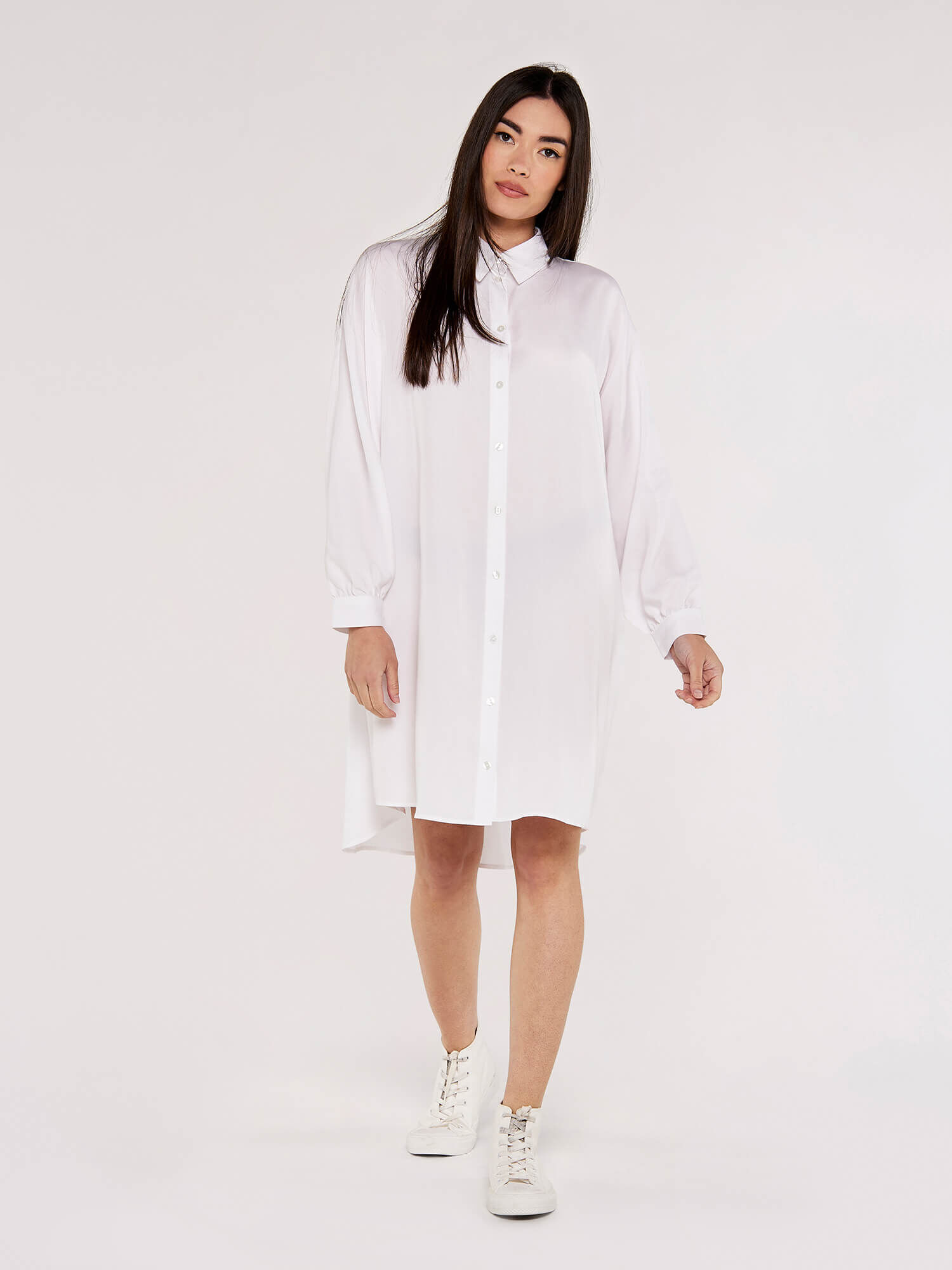 Tencel Oversized Shirt Dress