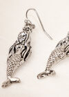 Silver Tone Mermaid Hook Earrings, Assorted, large