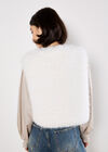 Faux Fur Cropped Gilet, White, large