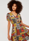 Patchwork Paisley Dress, Orange, large