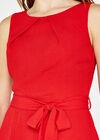 Split Skater Dress, Red, large