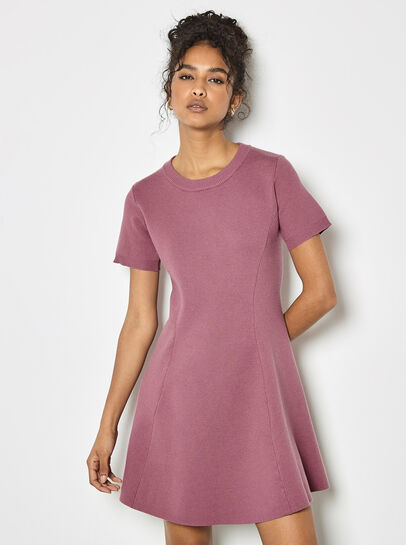 Panel Knitted A-Line Mini Dress