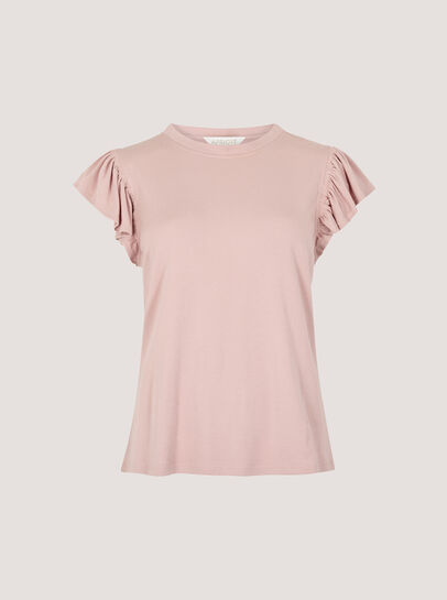 Jersey Knit Ruffle T-Shirt