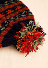 Hand-Knitted Stripe Beanie Hat, Navy, large