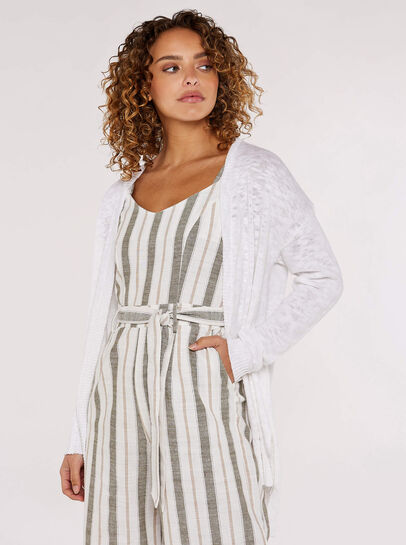 Textured Slub Cardigan