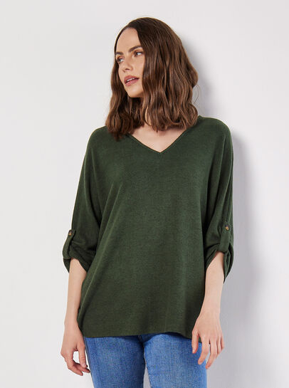 Soft Touch Oversized Batwing Top