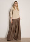 Bobble Cable Knit Jumper, Stone, large