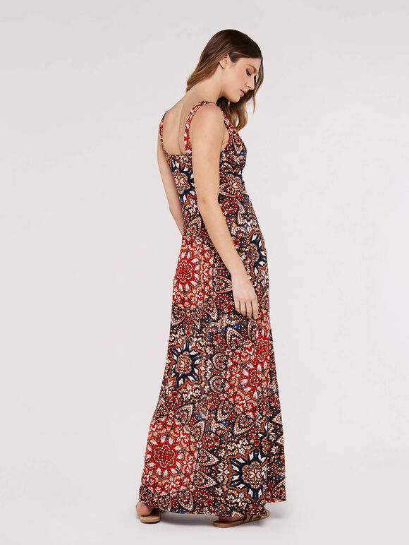 Mandala Maxi Dress, Red, large