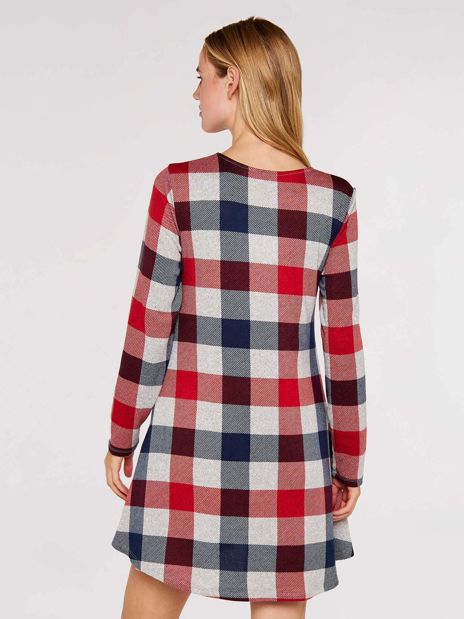 Checked hot sale swing dress