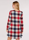 Checked Swing Dress, Red, large