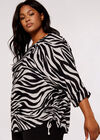 Curve Animal Print Top, Grey, large
