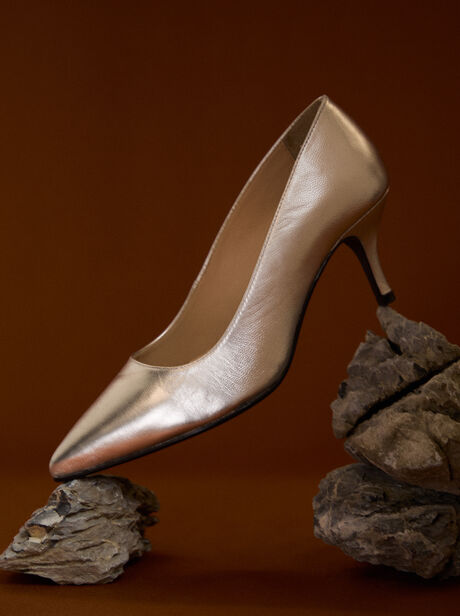 Leather Stiletto Heel Shoes