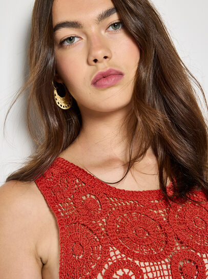Crochet Circles Cotton Crop Top