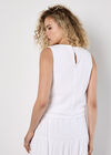 Double Layered Textured Cotton Top, White, large