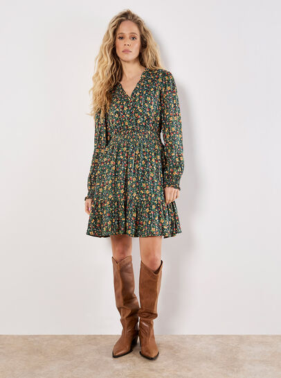 Ditsy Floral Shimmer Mini Dress