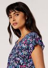 Garden Floral Top, Navy, large