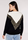 Animal Chevron Jumper, Khaki, large