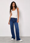 Elisa Wide Straight Leg Jeans, Blue, large