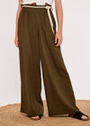 Classic Waist Palazzo Trouser, Khaki, large