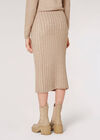 Aran Knitted Midi Skirt, Stone, large