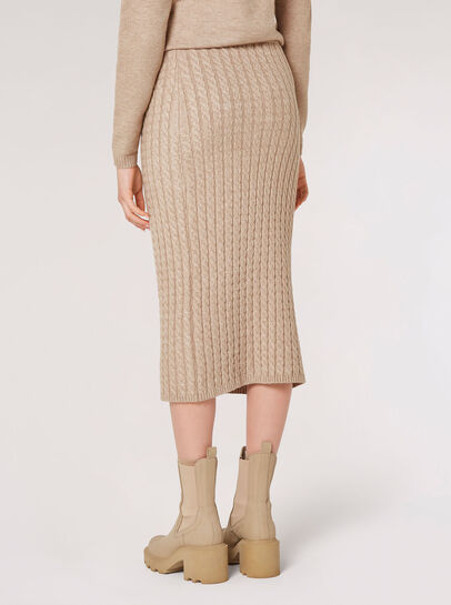 Aran Knitted Midi Skirt