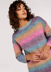 SpaceDye Curved Jumper, Purple, large