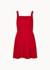 Crepe Fit And Flare Mini Dress, Red, large