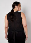 Cotton Lace Bow Top, Black, large
