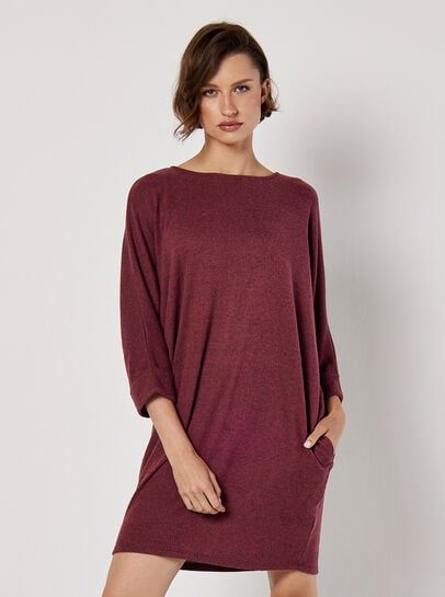 Ribbed Cocoon Mini Dress