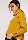Cowl Neck Jumper, Mustard, large