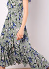 Painterly Roses Wrap Maxi Dress, Mint, large