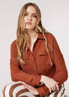 Utility Slub Shimmer Shirt, Rust, large