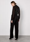 Sequin Bodice Jumpsuit, Black, large