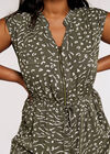 Curve Animal Print Dress, Khaki, large