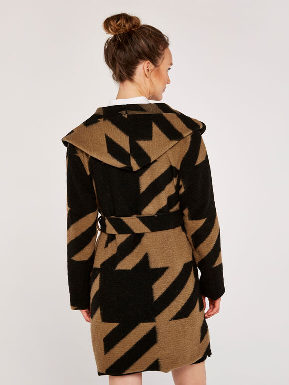 Hooded Oversized Coat, Stone, large