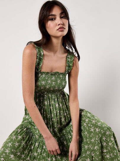 Orchid Smock Midi Dress